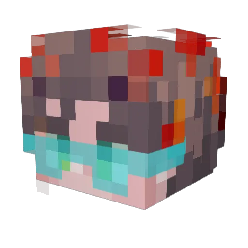 MTS45 Minecraft avatar head, 3D render