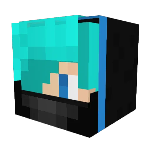 MTVSN Minecraft avatar head, 3D render