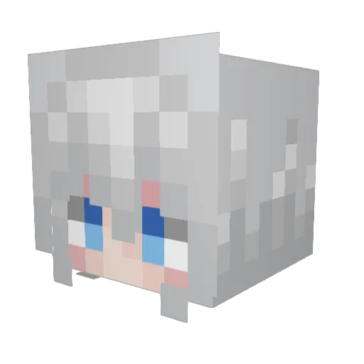 MTXelips Minecraft avatar head, 3D render