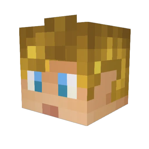 MT_CARBON Minecraft avatar head, 3D render