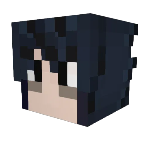 MT_FLAME_DUDE Minecraft avatar head, 3D render