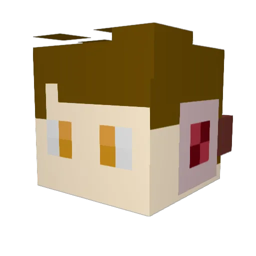 MT_Smile Minecraft avatar head, 3D render
