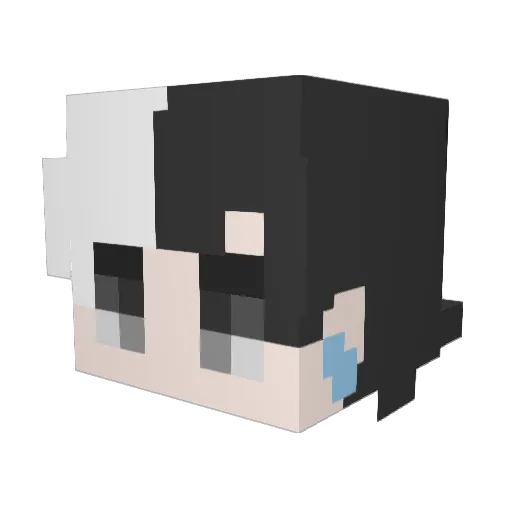 MTlele Minecraft avatar head, 3D render