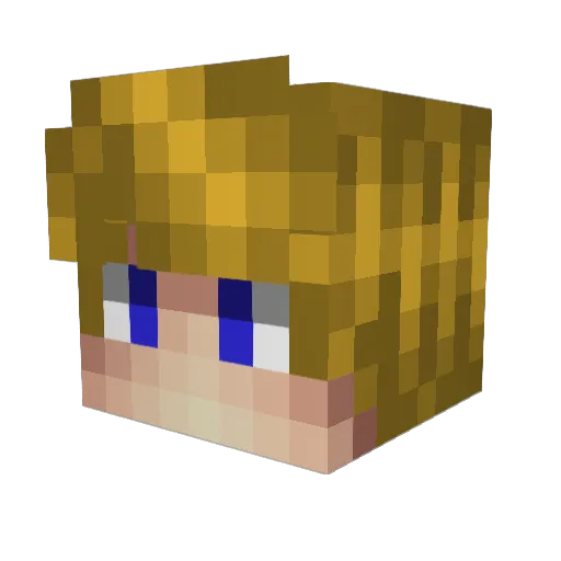 MTomiIsHere Minecraft avatar head, 3D render