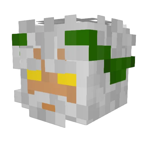 MUBIX_ Minecraft avatar head, 3D render