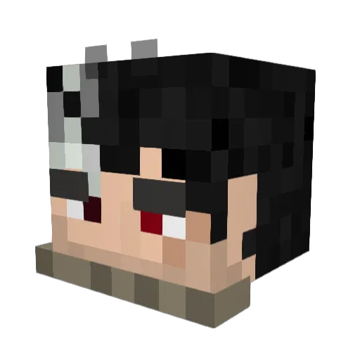MUCATAKA Minecraft avatar head, 3D render