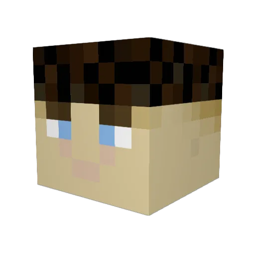 MUCIEJ Minecraft avatar head, 3D render