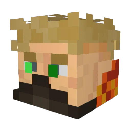 MUDKIPMAN14 Minecraft avatar head, 3D render