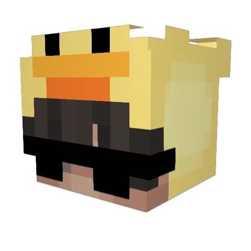 MUEHLYSX Minecraft avatar head, 3D render