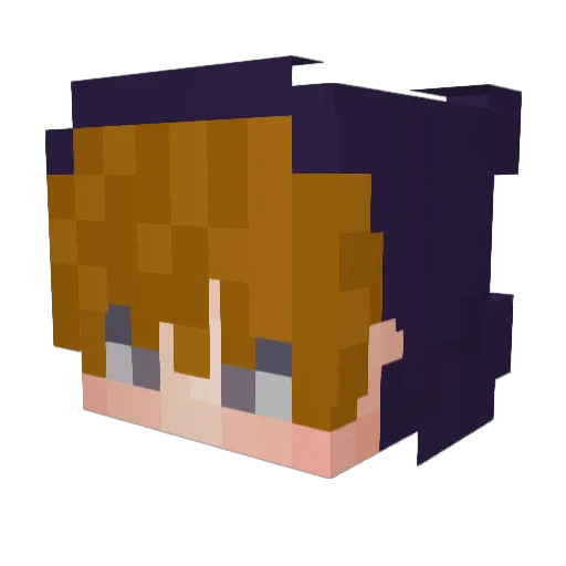MUGZGZ Minecraft avatar head, 3D render
