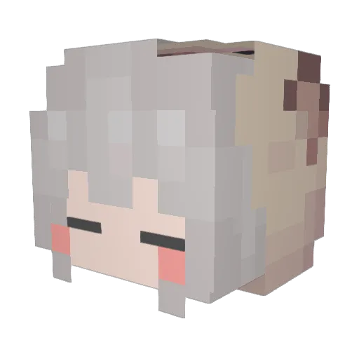 MULI114 Minecraft avatar head, 3D render