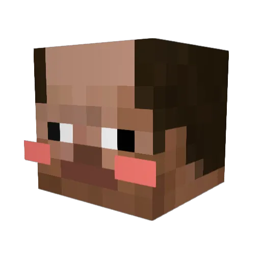 MUMAKBUM Minecraft avatar head, 3D render