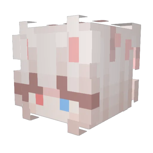 MUMU_0511 Minecraft avatar head, 3D render