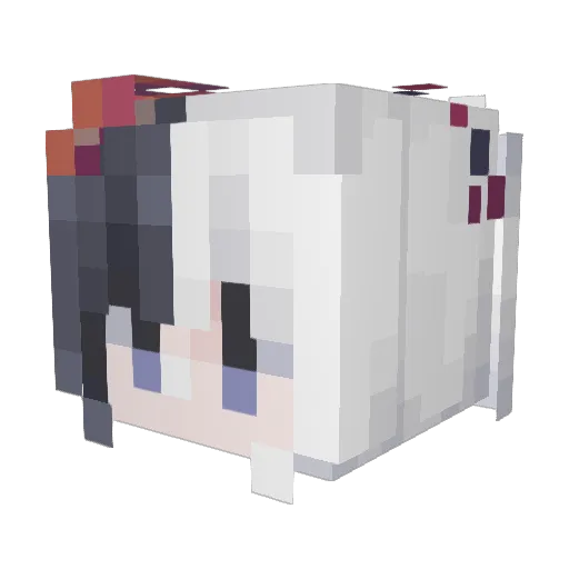 MUMUon1y Minecraft avatar head, 3D render