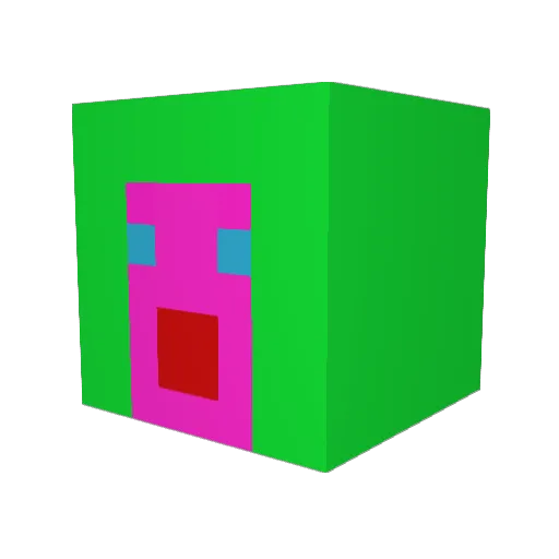 MUNAGEMAN Minecraft avatar head, 3D render