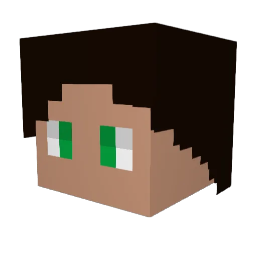 MUPHMUNCHER Minecraft avatar head, 3D render