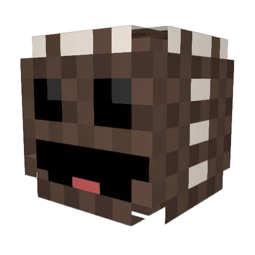 MURDERCLUB Minecraft avatar head, 3D render