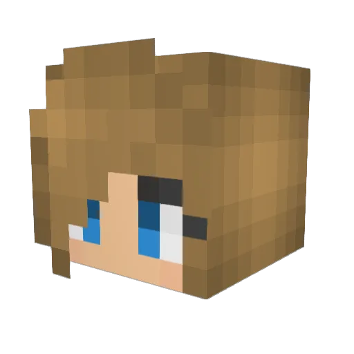 MUSCLES11 Minecraft avatar head, 3D render