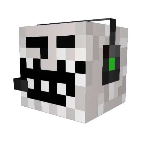 MUSCLEgaming Minecraft avatar head, 3D render