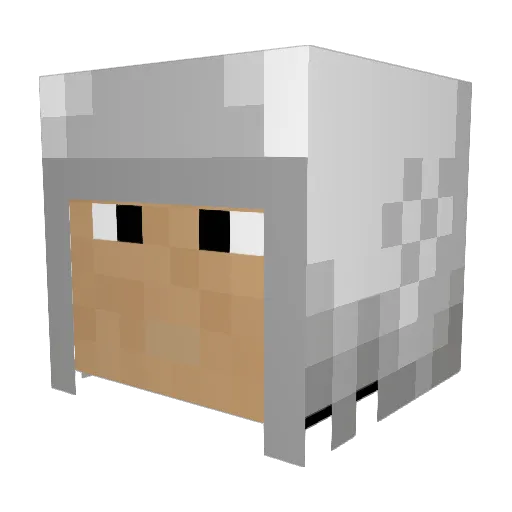MUSHA1 Minecraft avatar head, 3D render