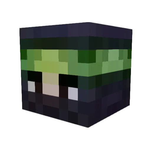 MUSHYTUNE Minecraft avatar head, 3D render