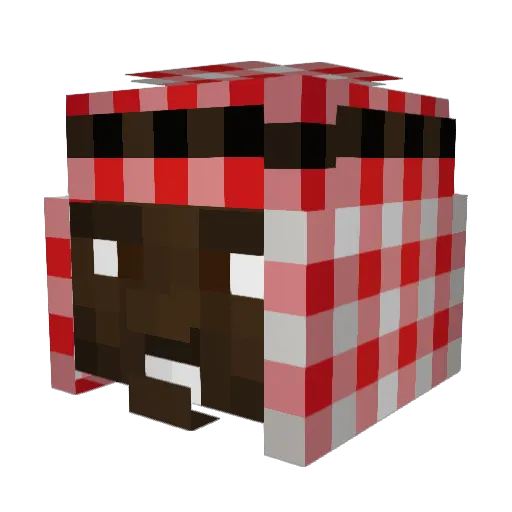 MUSLIMjamal Minecraft avatar head, 3D render