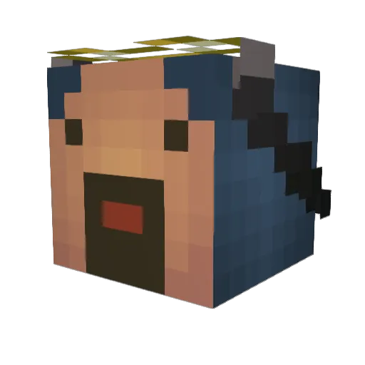 MUSTANGx22 Minecraft avatar head, 3D render