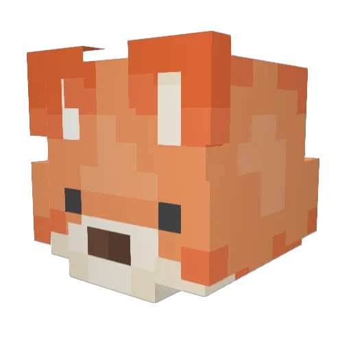 MUTTNN Minecraft avatar head, 3D render
