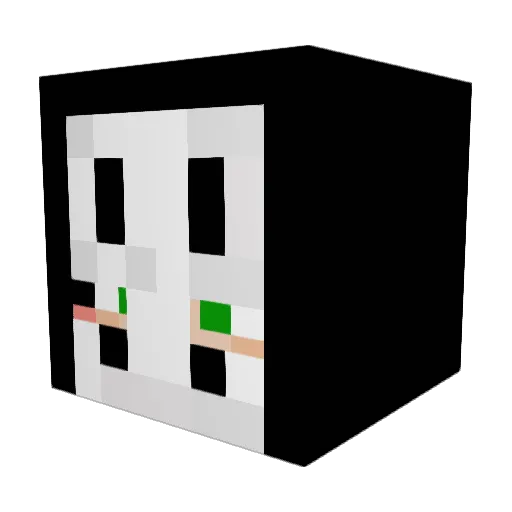 MUTY_ Minecraft avatar head, 3D render