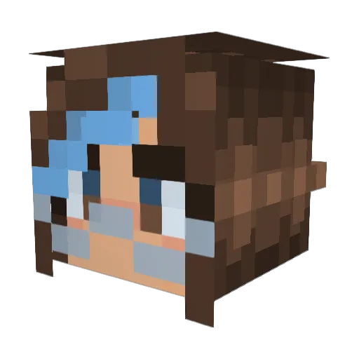 MUUSHIII Minecraft avatar head, 3D render