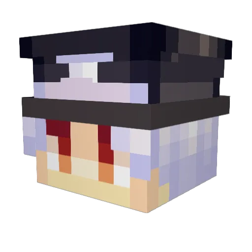 MUWA_JIUTBUH Minecraft avatar head, 3D render