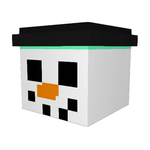 MUZO5684 Minecraft avatar head, 3D render