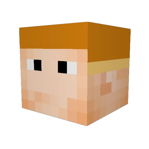 MUZZAR Minecraft avatar head, 3D render