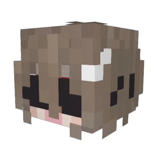 MU_Aalx Minecraft avatar head, 3D render