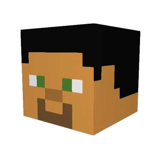 MU_FC Minecraft avatar head, 3D render