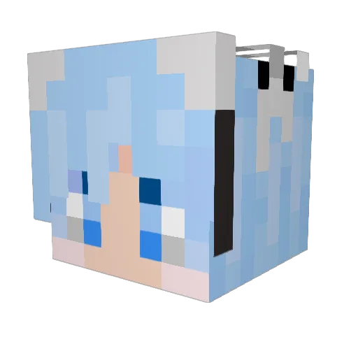 MVLA007 Minecraft avatar head, 3D render