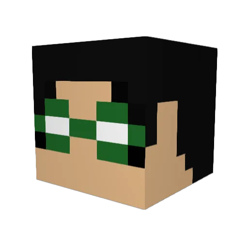 MVP4455 Minecraft avatar head, 3D render
