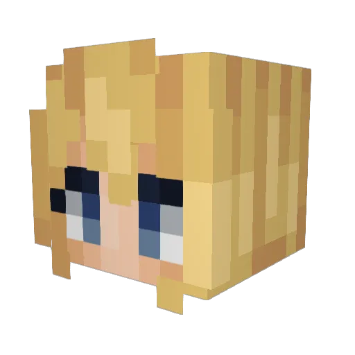 MVP5BUSTER4 Minecraft avatar head, 3D render