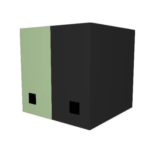 MVSHR00M_ Minecraft avatar head, 3D render