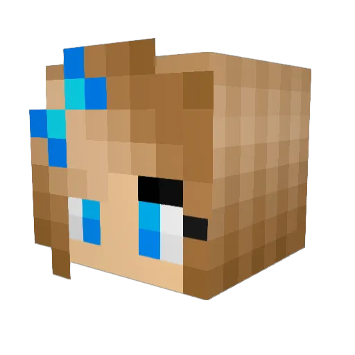 MVV_SMILY Minecraft avatar head, 3D render