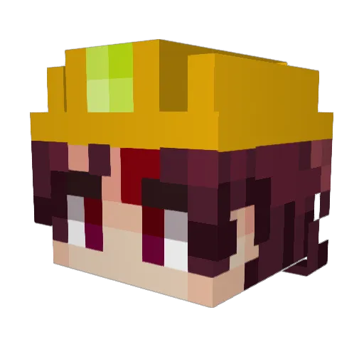 MV_KING Minecraft avatar head, 3D render