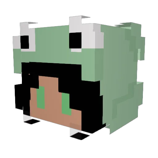 MVstar Minecraft avatar head, 3D render