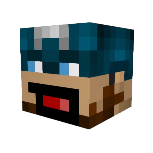 MWABS23 Minecraft avatar head, 3D render