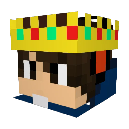 MWB112 Minecraft avatar head, 3D render