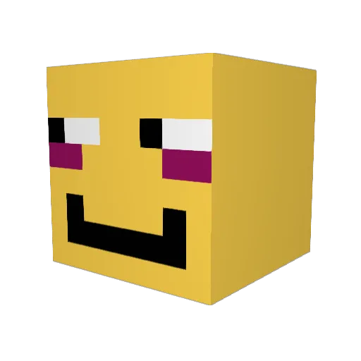 MWHxmj Minecraft avatar head, 3D render