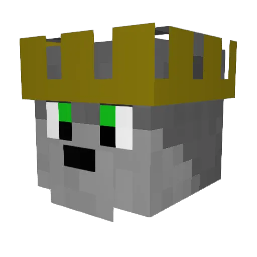 MWQ101 Minecraft avatar head, 3D render