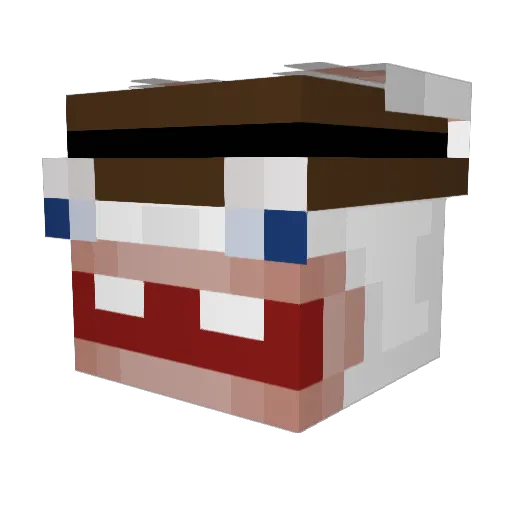 MWShampoo Minecraft avatar head, 3D render