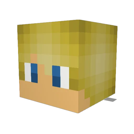 MWall00 Minecraft avatar head, 3D render