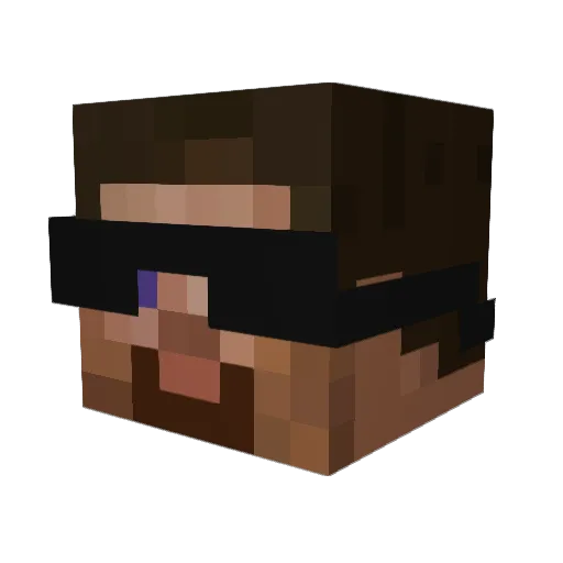 MXCHT Minecraft avatar head, 3D render