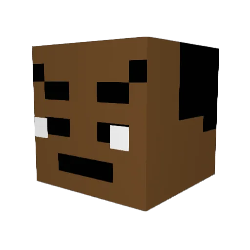 MXDMC Minecraft avatar head, 3D render